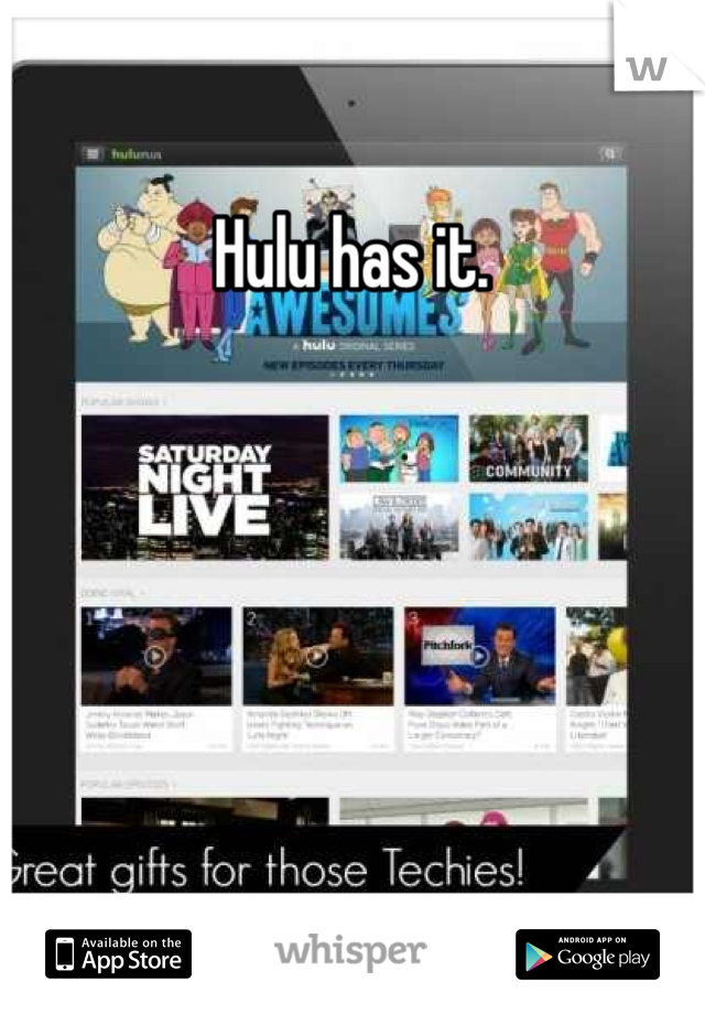 Hulu has it. 