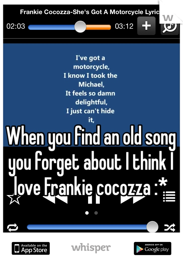 When you find an old song you forget about I think I love Frankie cocozza :* 