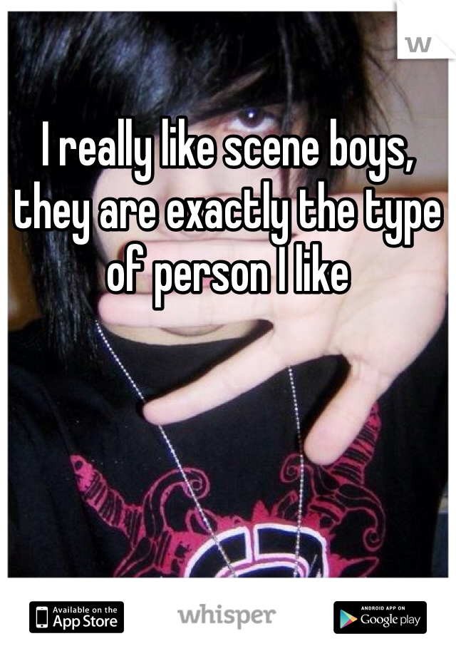 I really like scene boys, they are exactly the type of person I like 