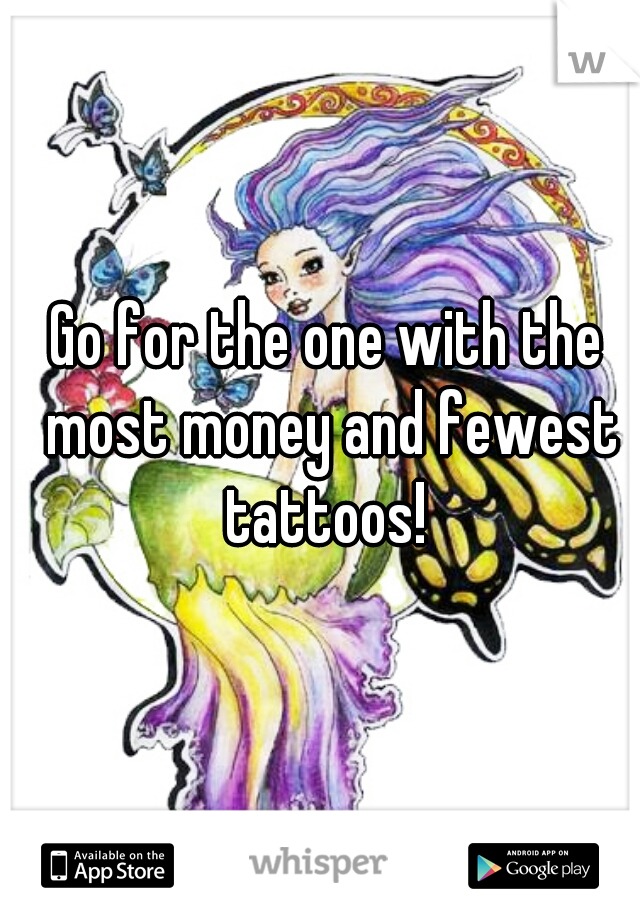 Go for the one with the most money and fewest tattoos! 