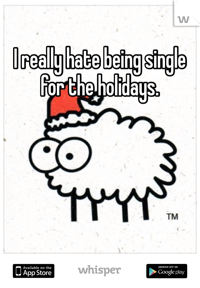 I really hate being single for the holidays. 
