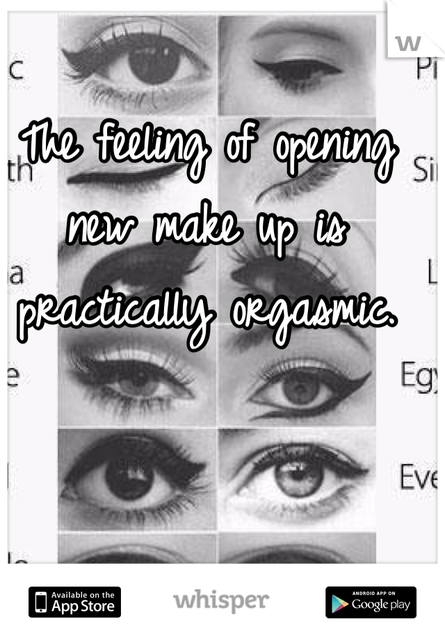 The feeling of opening new make up is practically orgasmic. 