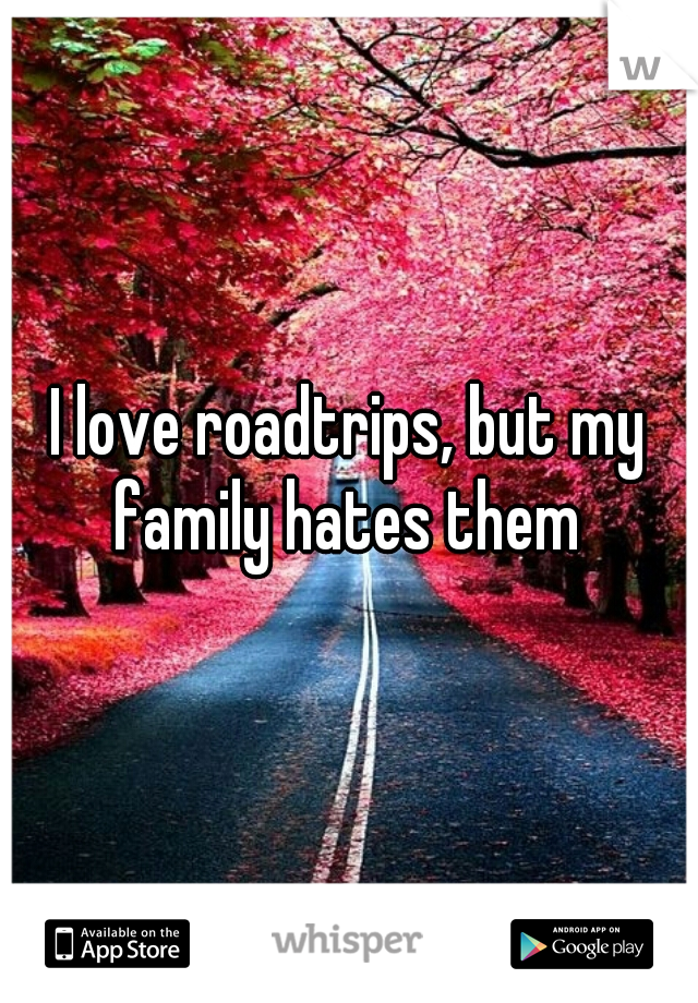 I love roadtrips, but my family hates them 