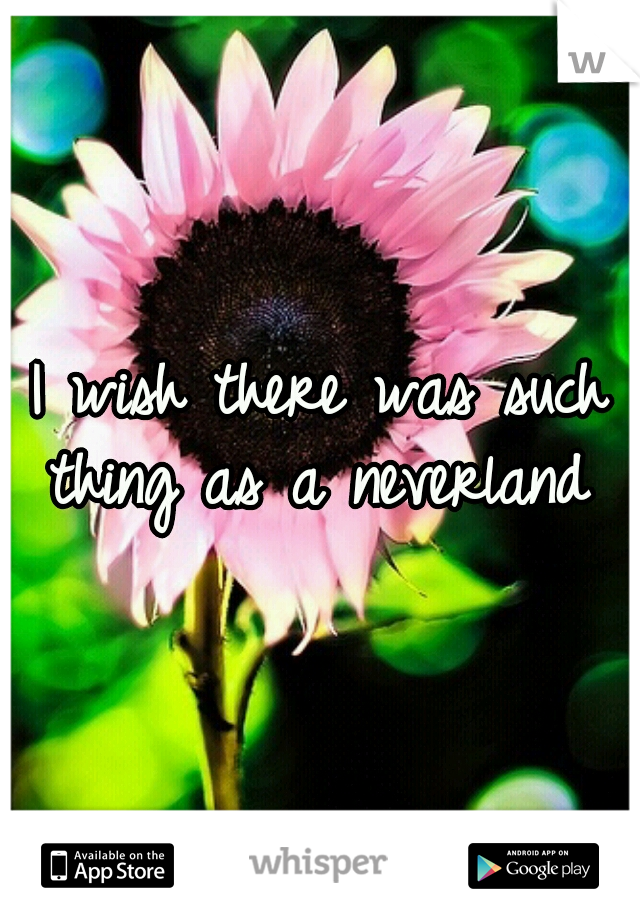 I wish there was such thing as a neverland 