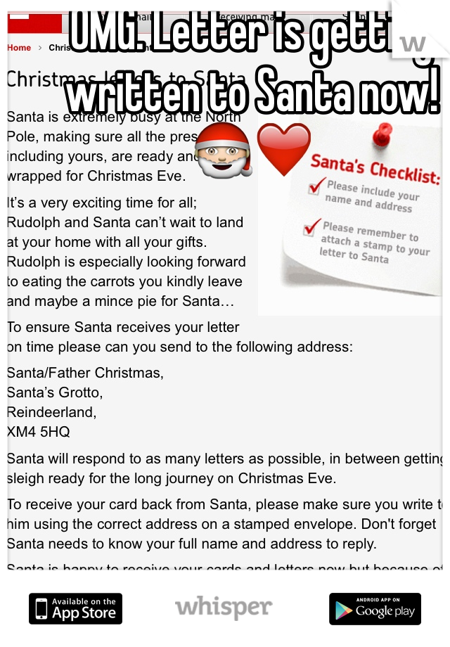 OMG. Letter is getting written to Santa now! 🎅❤️