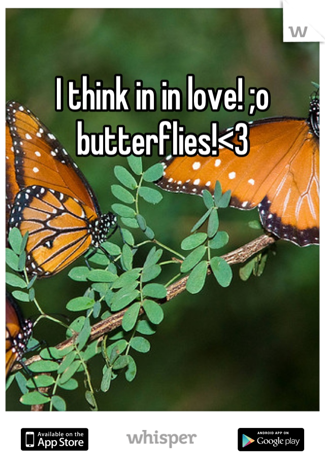 I think in in love! ;o butterflies!<3