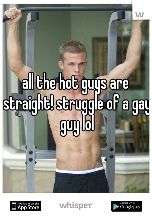 all the hot guys are straight! struggle of a gay guy lol