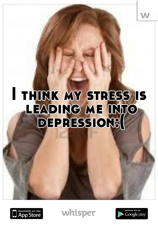 I think my stress is leading me into depression:(