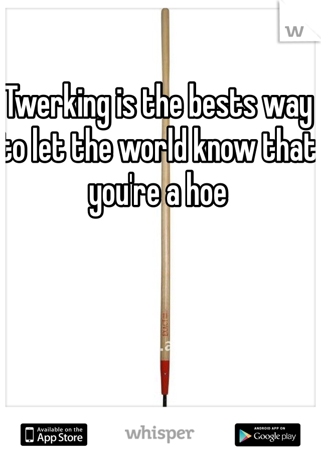 Twerking is the bests way to let the world know that you're a hoe