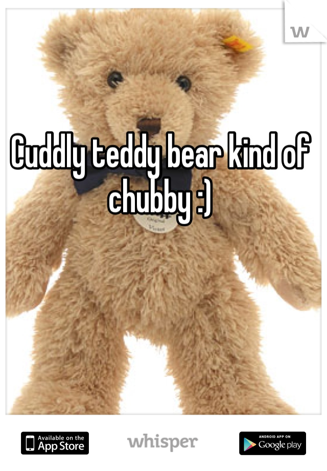 Cuddly teddy bear kind of chubby :)