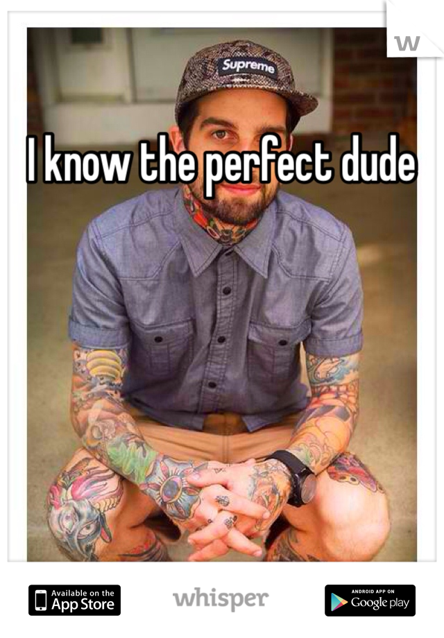 I know the perfect dude 