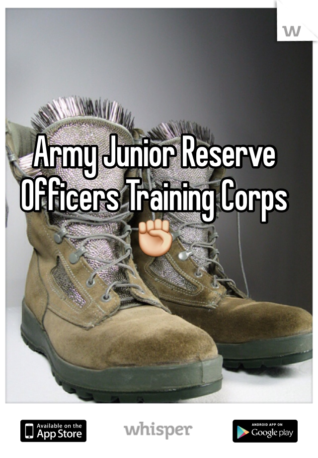 Army Junior Reserve Officers Training Corps ✊