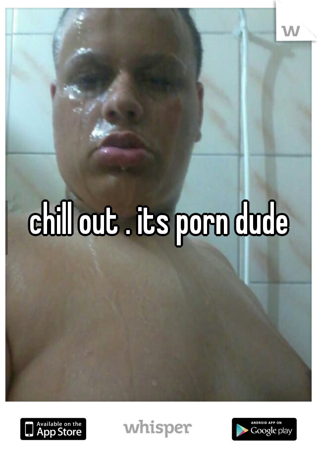 chill out . its porn dude