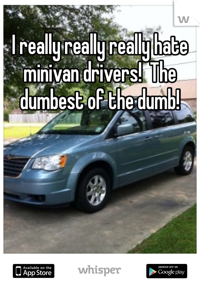 I really really really hate minivan drivers!  The dumbest of the dumb!