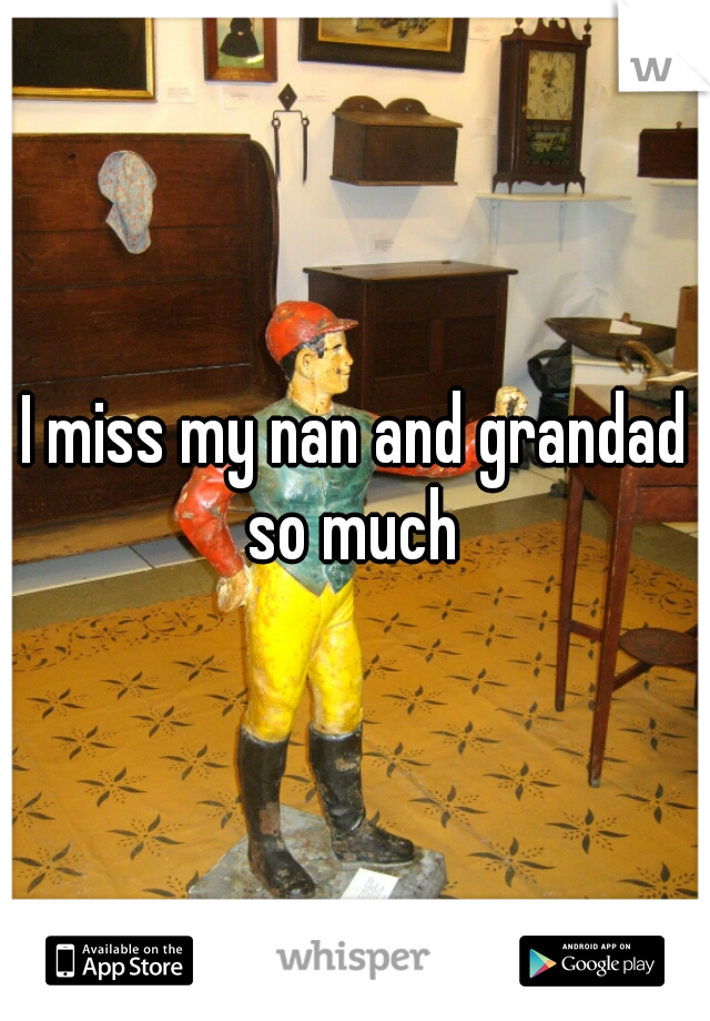 I miss my nan and grandad so much 