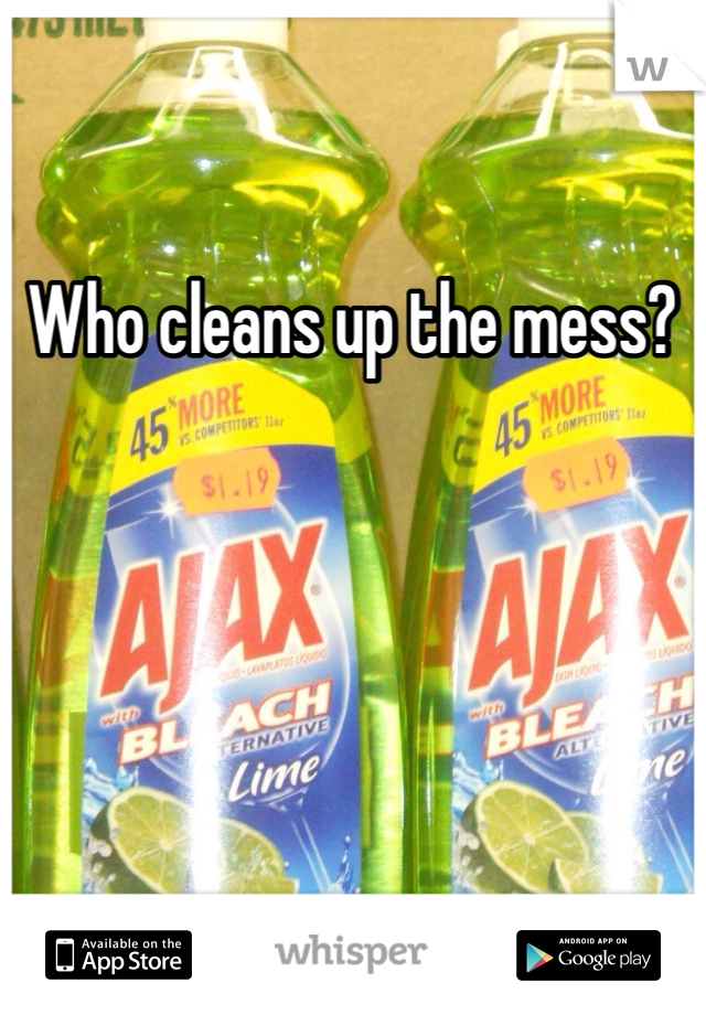 Who cleans up the mess?