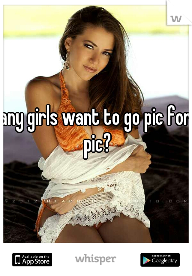 any girls want to go pic for pic?