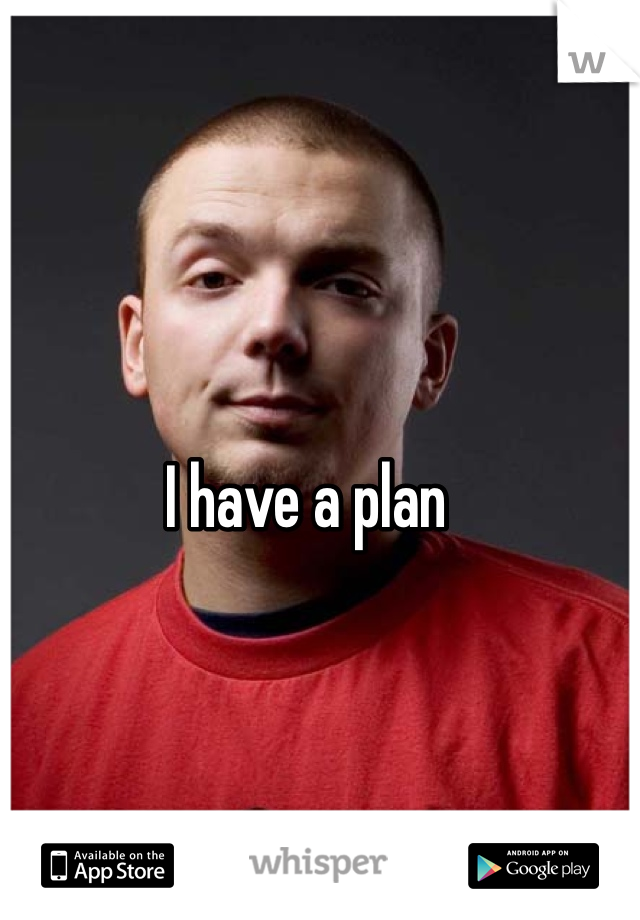 I have a plan 