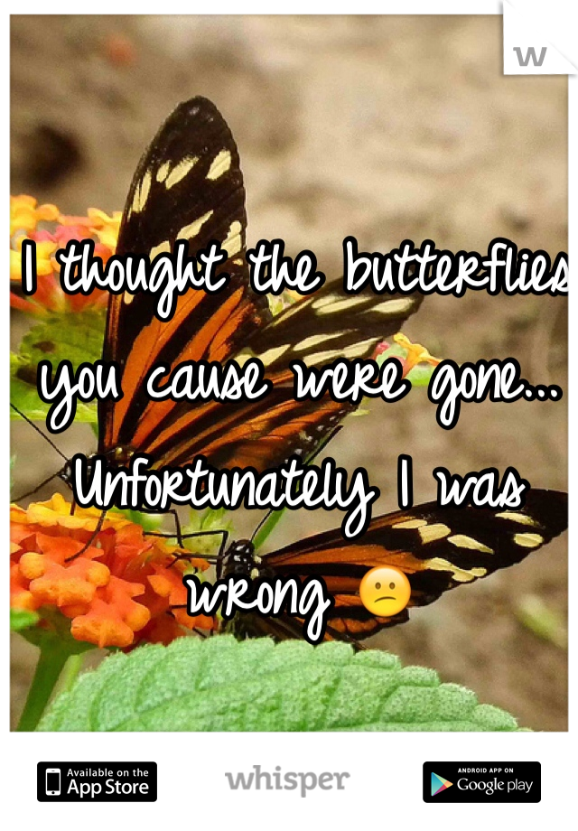 I thought the butterflies you cause were gone... Unfortunately I was wrong 😕
