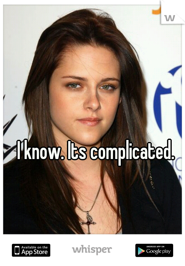 I know. Its complicated.