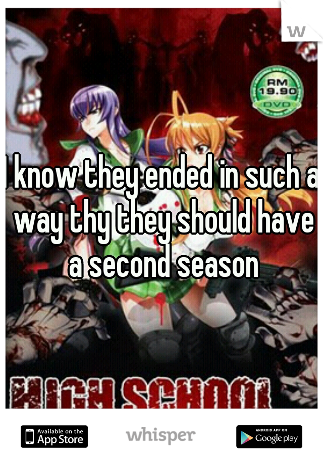 I know they ended in such a way thy they should have a second season
