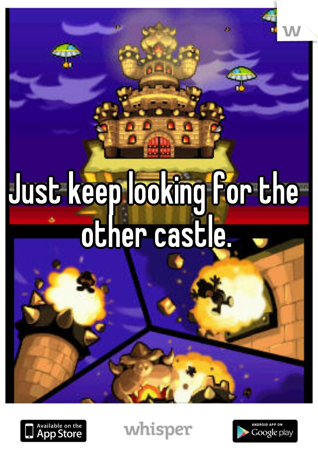 Just keep looking for the other castle.