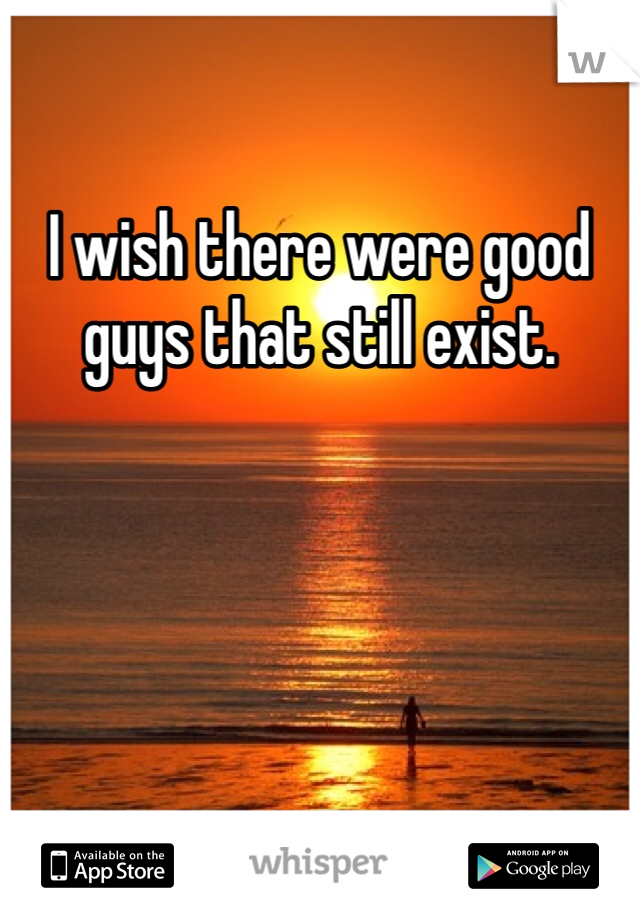 I wish there were good guys that still exist. 