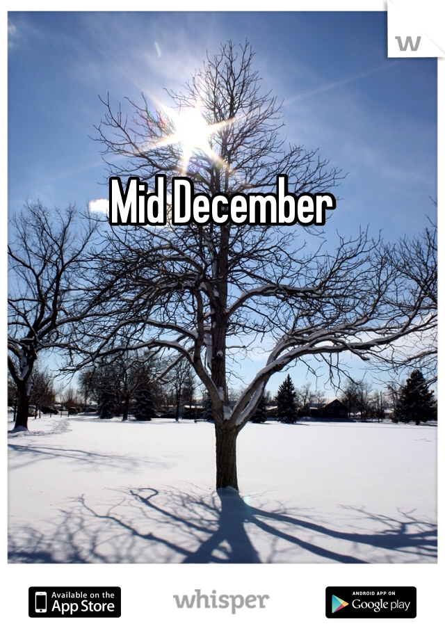 Mid December 