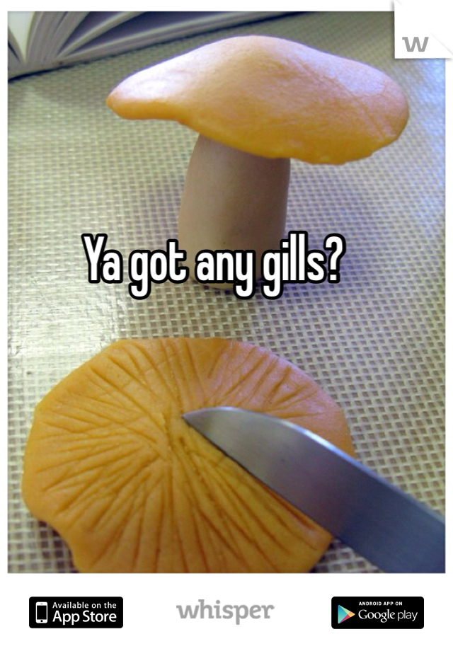 Ya got any gills?