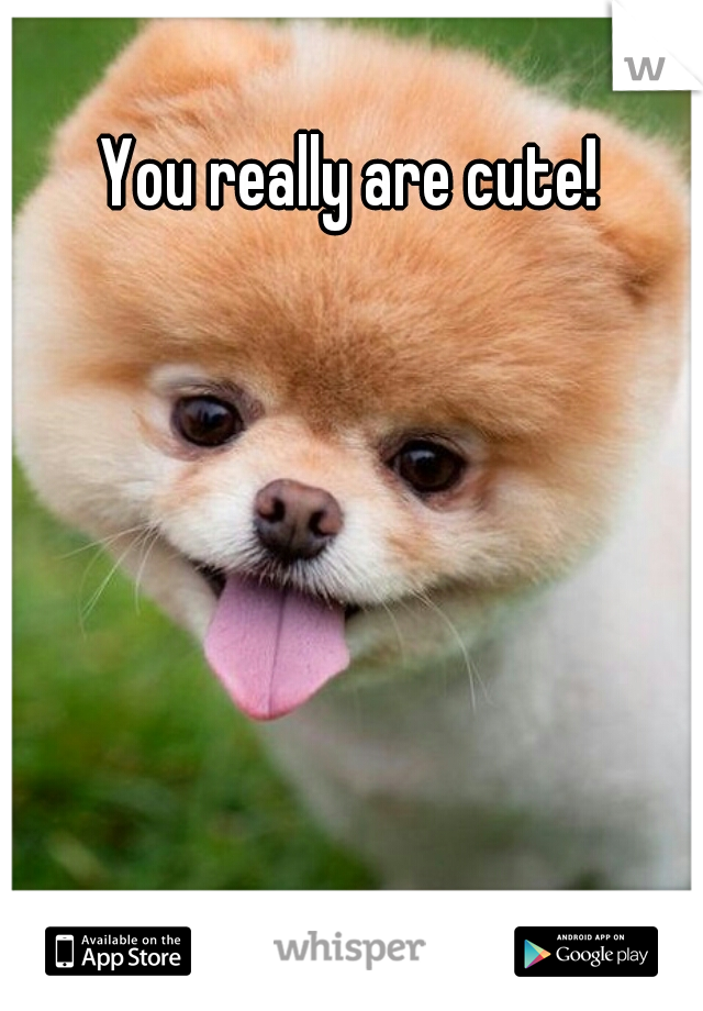 You really are cute!