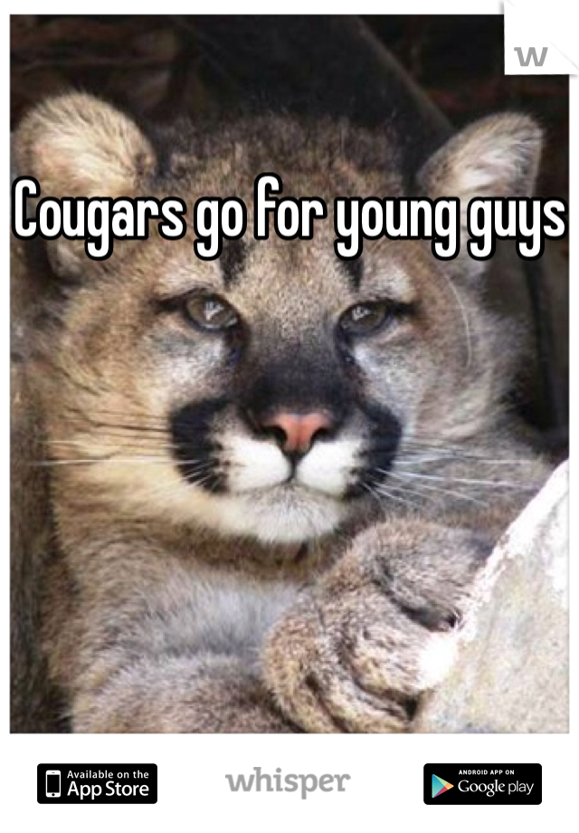 Cougars go for young guys