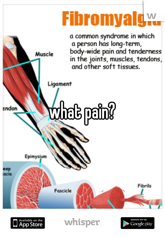 what pain?