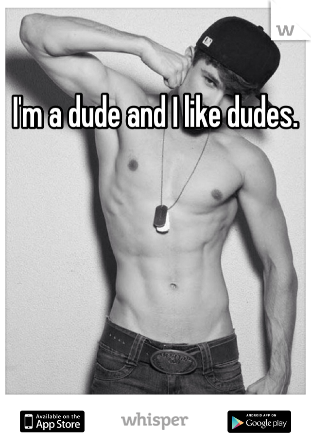 I'm a dude and I like dudes.
