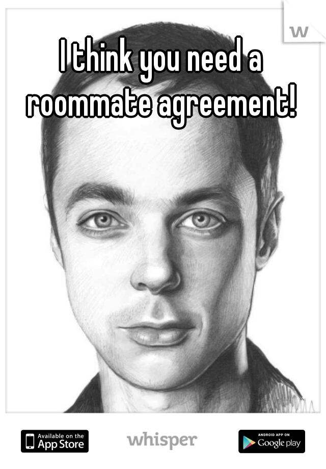 I think you need a roommate agreement! 