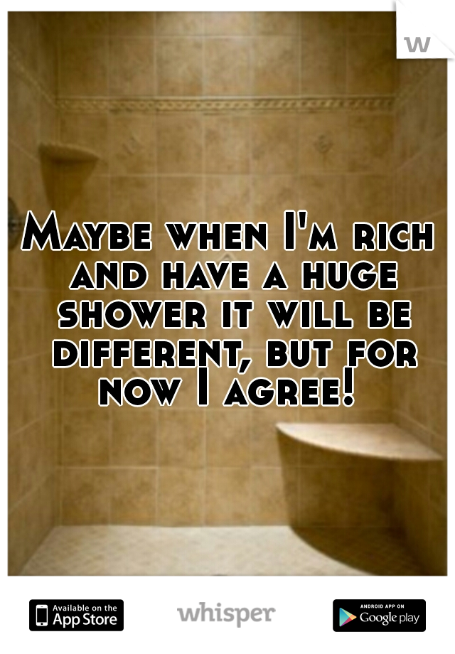 Maybe when I'm rich and have a huge shower it will be different, but for now I agree! 