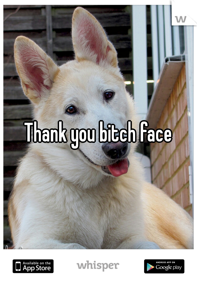 Thank you bitch face