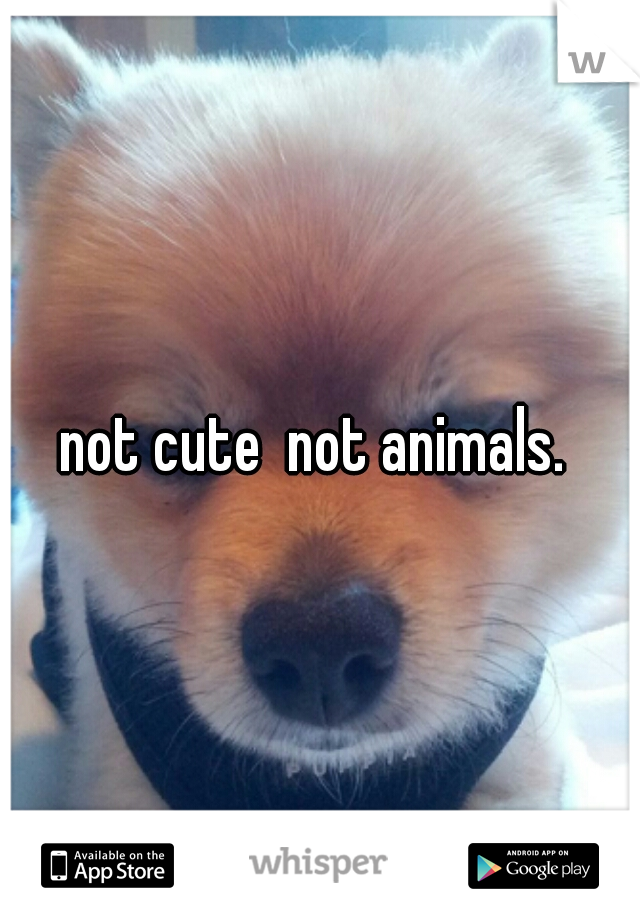 not cute  not animals. 