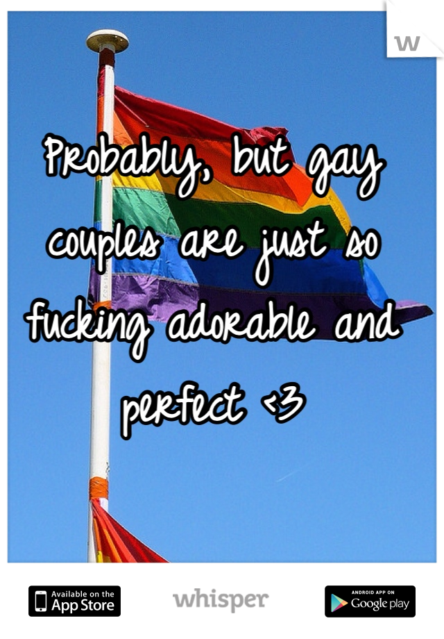 Probably, but gay couples are just so fucking adorable and perfect <3