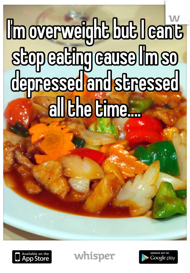 I'm overweight but I can't stop eating cause I'm so depressed and stressed all the time....