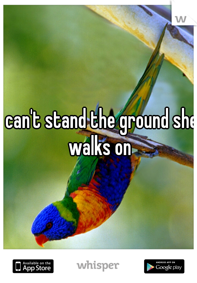 I can't stand the ground she walks on