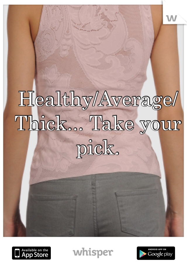 Healthy/Average/Thick... Take your pick.