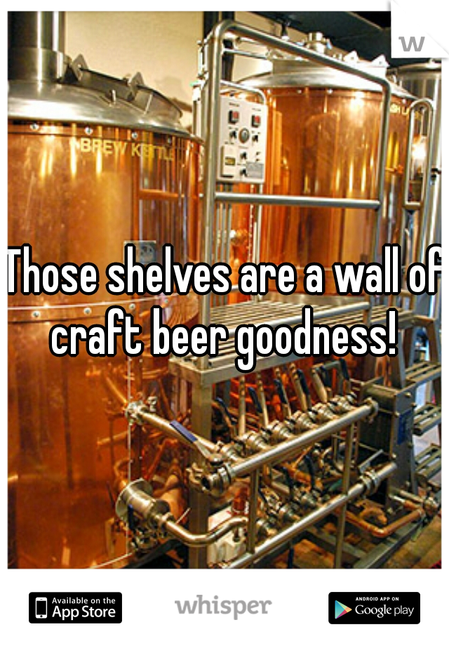 Those shelves are a wall of craft beer goodness! 