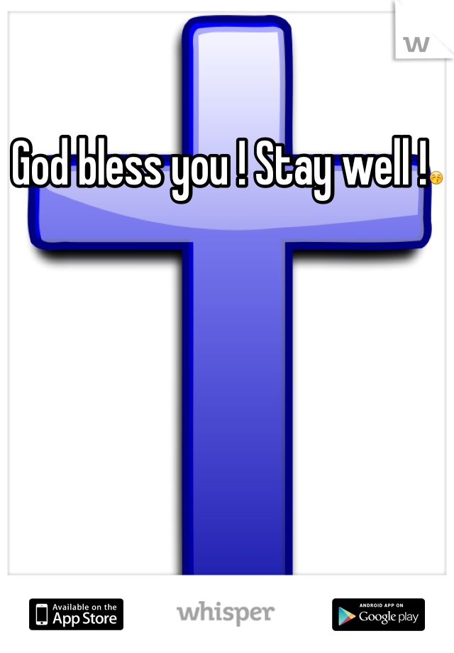 God bless you ! Stay well !😚