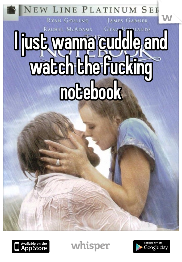 I just wanna cuddle and watch the fucking notebook