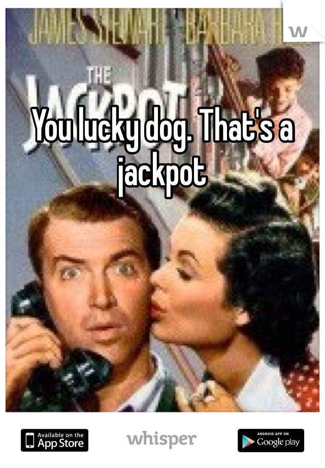 You lucky dog. That's a jackpot