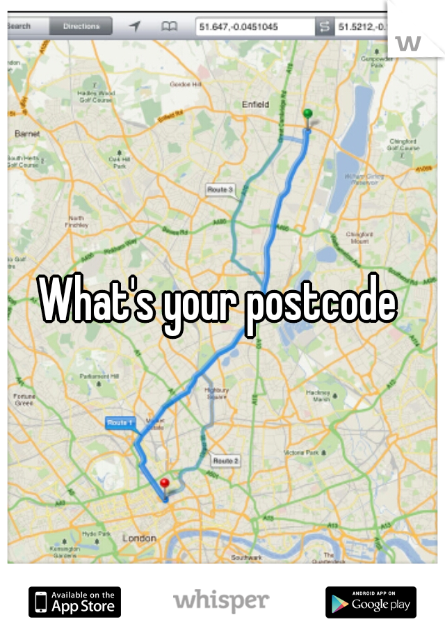 What's your postcode 