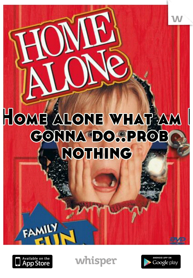Home alone what am I gonna do..prob nothing 