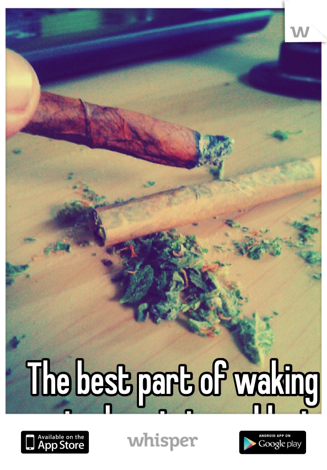 The best part of waking up is chronic in my blunt 