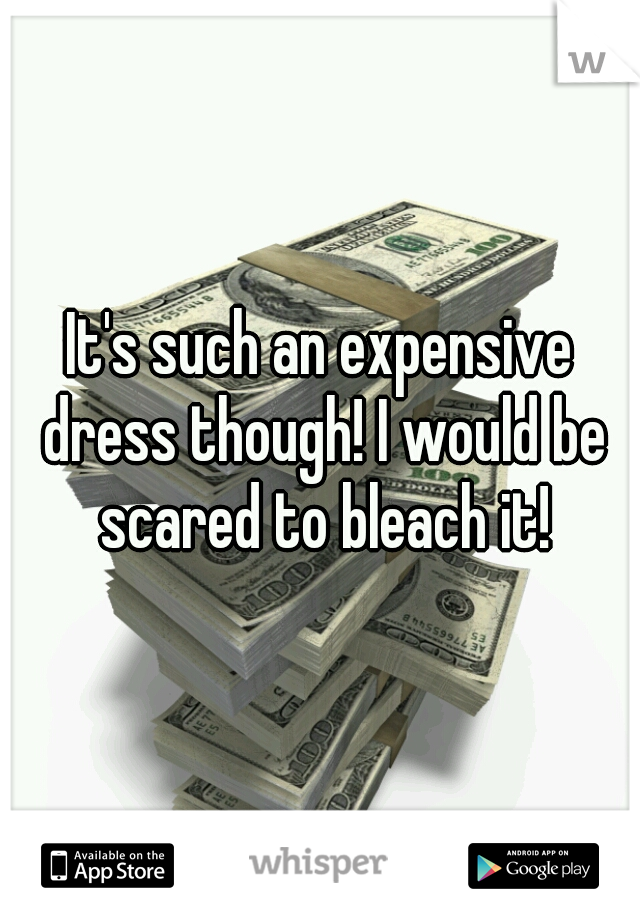 It's such an expensive dress though! I would be scared to bleach it!