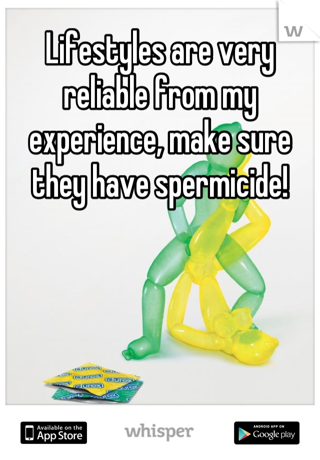 Lifestyles are very reliable from my experience, make sure they have spermicide!
